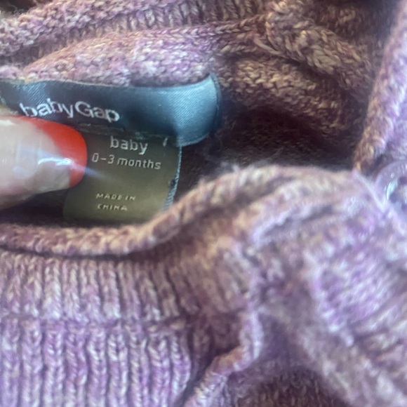 GAP Purple Footies One Piece with Cozy Material and Bow Detail - Picture 4 of 4